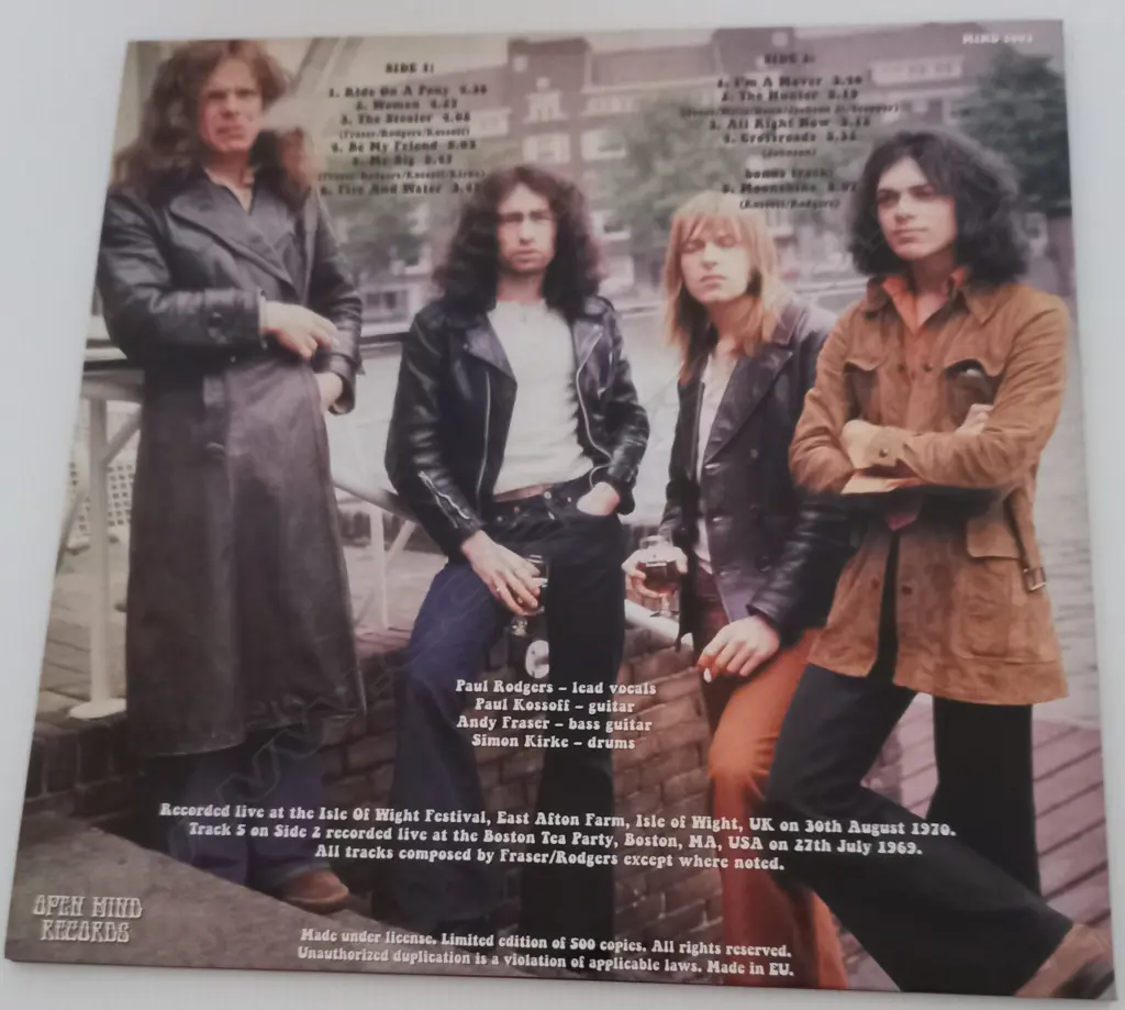 Free, Live At The Isle Of Wight 1970 Image 1++